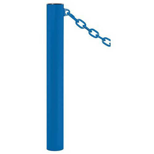POTELET PROVINCE Ø114 MM CHAINES 1 ANNEAU INOX BLEU 5010 - PROCITY