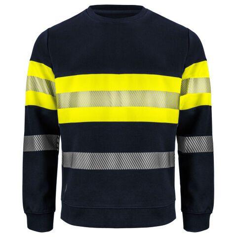 PROJOB 6129 SWEATSHIRT EN ISO 20471 CLASSE 1 JAUNE/MARINE - TAILLE M
