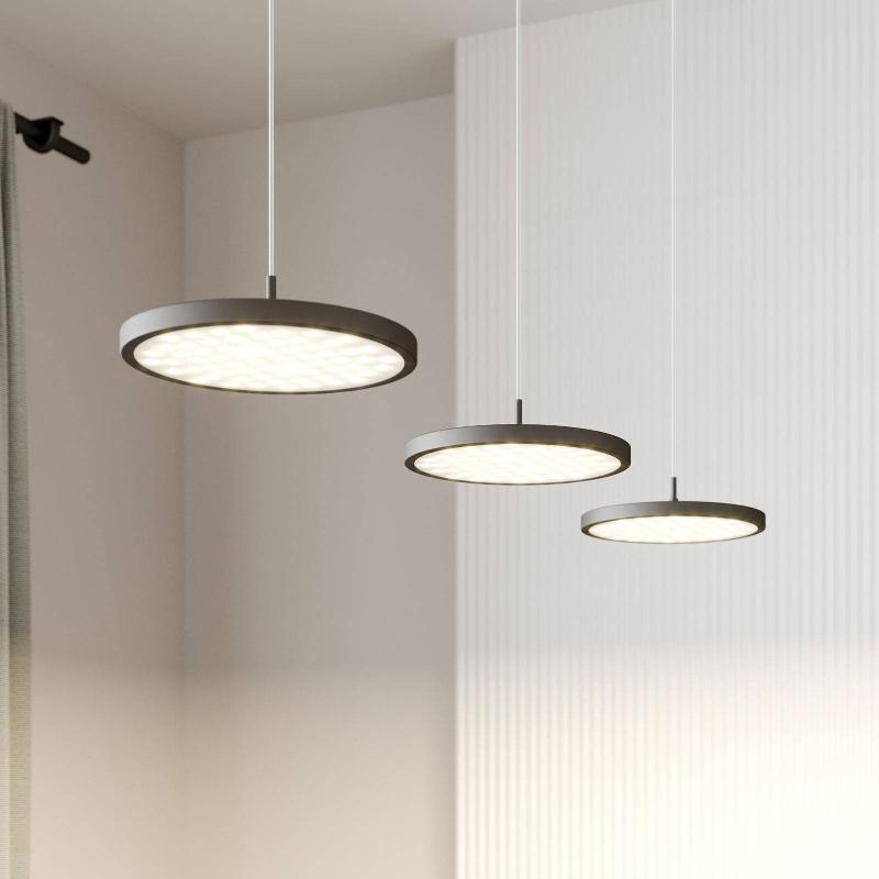 ROTHFELS GION SUSPENSION LED À 3 LAMPES ALU/NOIR