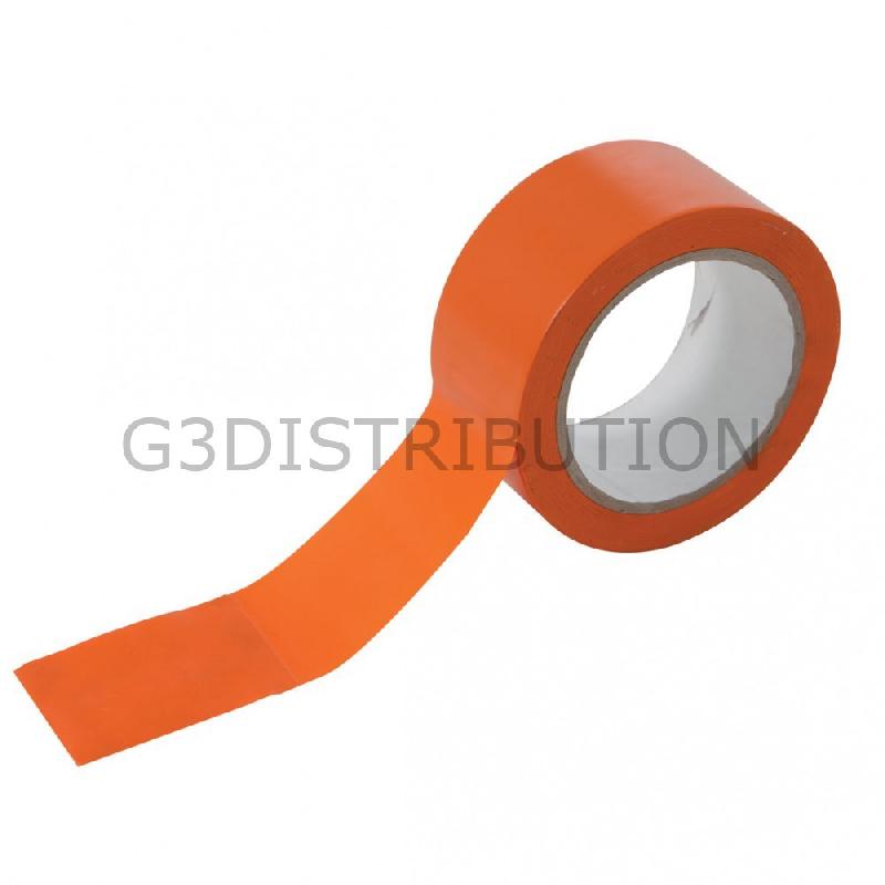 Ruban adhésif PVC - G3 Distribution - Orange et noir - Multi-usages intérieur/extérieur_0