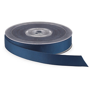 RUBAN GROS GRAIN BLEU MARINE 25 MM X 20 M