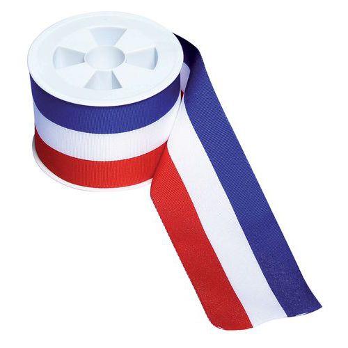 RUBAN TRICOLORE EN 10 METRES LARGUEUR 52MM - MACAP