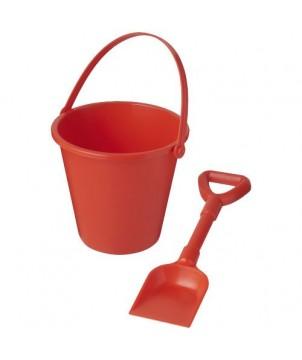 SEAU ET PELLE DE PLAGE TIDES EN PLASTIQUE RECYCLÉ ROUGE - GOODIES ÉCOLOGIQUES