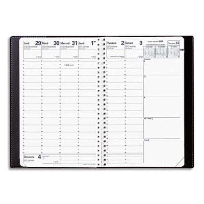 AGENDA SEMAINIER SPIRALE QUO VADIS PRESIDENT - 21X27 CM - NOIR -