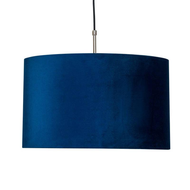 DOMILUCE SUSPENSION MONACO AVEC ABAT-JOUR VELOURS BLEU