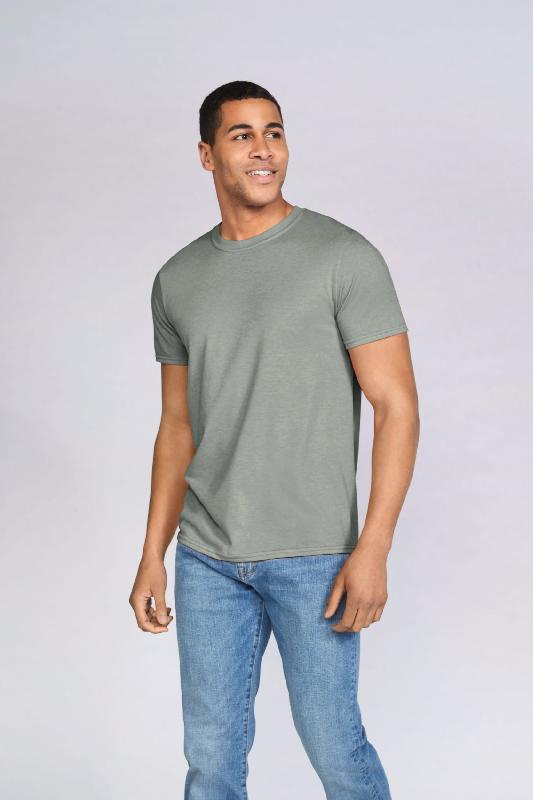 T-shirt homme col rond Softstyle - Gildan - 100% coton pré-rétréci - Réf: GI6400_0