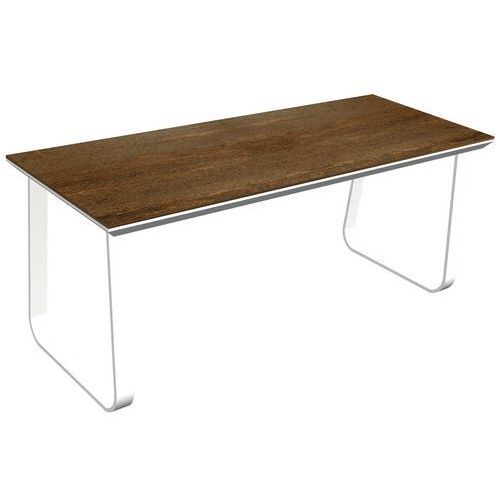 TABLE LOUNGE SALT DINNERALUMINIUM BLANC COMPACT RUST - FLEXFURN