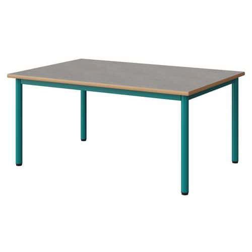 TABLE MALIBU 120X80 T2 4P STRA ALAISÉ BÉTON F186/BLEU 5018
