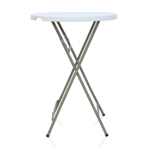 Table pliante ronde mange-debout, diamètre 80cm_0