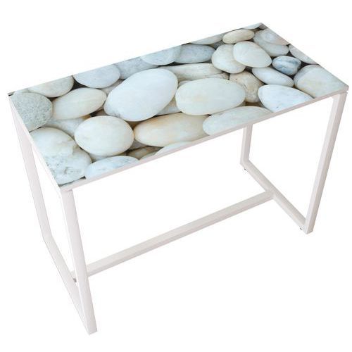 TABLE RÉUNION HAUTE EASY OFFICE 6 PERS. PLATEAU DÉCOR GALETS - MANUTAN COLLECTIVITES