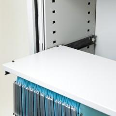 Tablette de consultation télescopique TCR12 et TCR10 pour armoire à rideaux - Dimensions utiles 1040x360 et 840x360_0