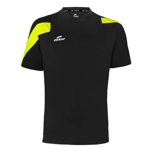 TEE-SHIRT ACTION - ELDERA - NOIR/JAUNE FLUO