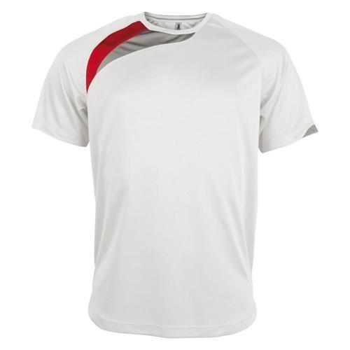 TEE-SHIRT WAVE PES BLANC/ROUGE/GRIS