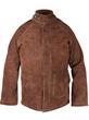 Veste de soudeur en cuir croûte supérieure de bovin - coloris marron - dos en toile ignifugée Proban® - normes EN ISO 13688, EN ISO 11611 et EN ISO 11612_0
