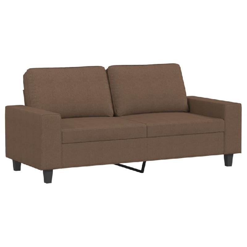 VidaXL Canapé à 2 places Marron 140 cm Tissu Modèle Flex Signature - 359394_0
