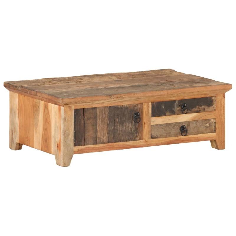 VidaXL Table basse 90x50x31 cm Bois de récupération massif Modèle Apex Prime Plus - 320384_0