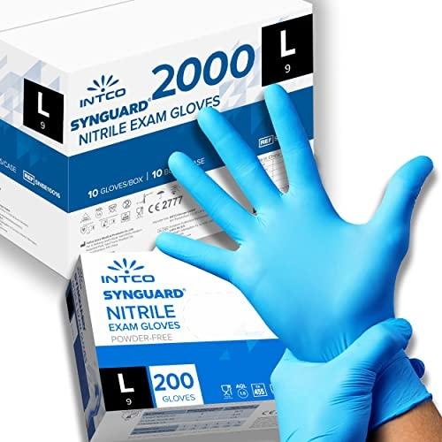 2000 gants en nitrile sans poudre - hypoallergéniques - sans latex - conformes aux normes CE et EN455_0
