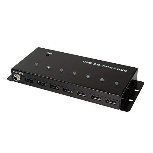 LogiLink UA0317 - Hub USB 3.0 (3.1 Gen 1) Type-B - 5000 Mbit/s - 7 ports - Métal noir_0