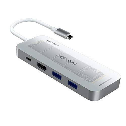 MINIX NEO Storage - Aluminium USB-C Multiport SSD Storage Hub avec 240GB SSD, HDMI 4K, 2 x USB 3.0 et USB-C Power Delivery_0