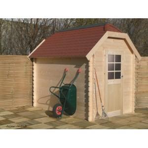 Abri de jardin en bois 28mm - S8503 - sans plancher - 5,90 m² au sol - Serrure avec sécurité enfant_0