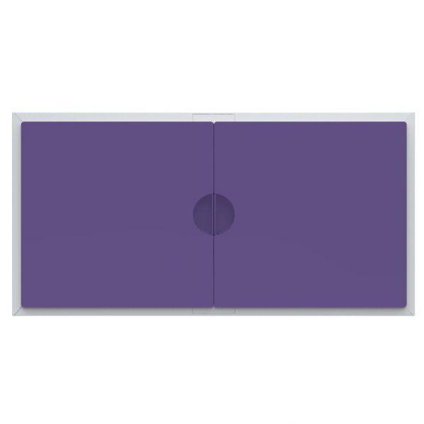 Armoire à portes battantes EASYBLOC - Portes violettes - Design moderne et 10 coloris disponibles - Marque Rolléco_0