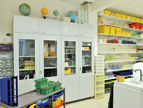 Armoire à portes vitrées - étagères lattées 1200 x 450 x 2000 mm - Réf RA 441 - BIOLAB_0