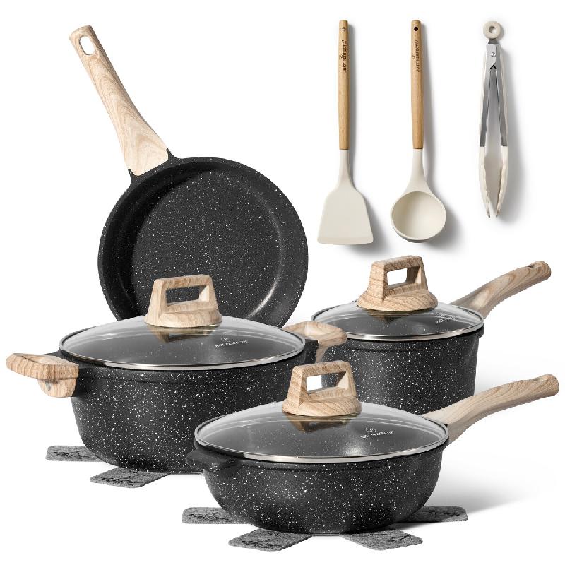 Batterie de cuisine 13 pièces Antiadhésif en Granit noir  Just perfecto JL-32 usage non-intensif Just Perfecto - Jl-32_0