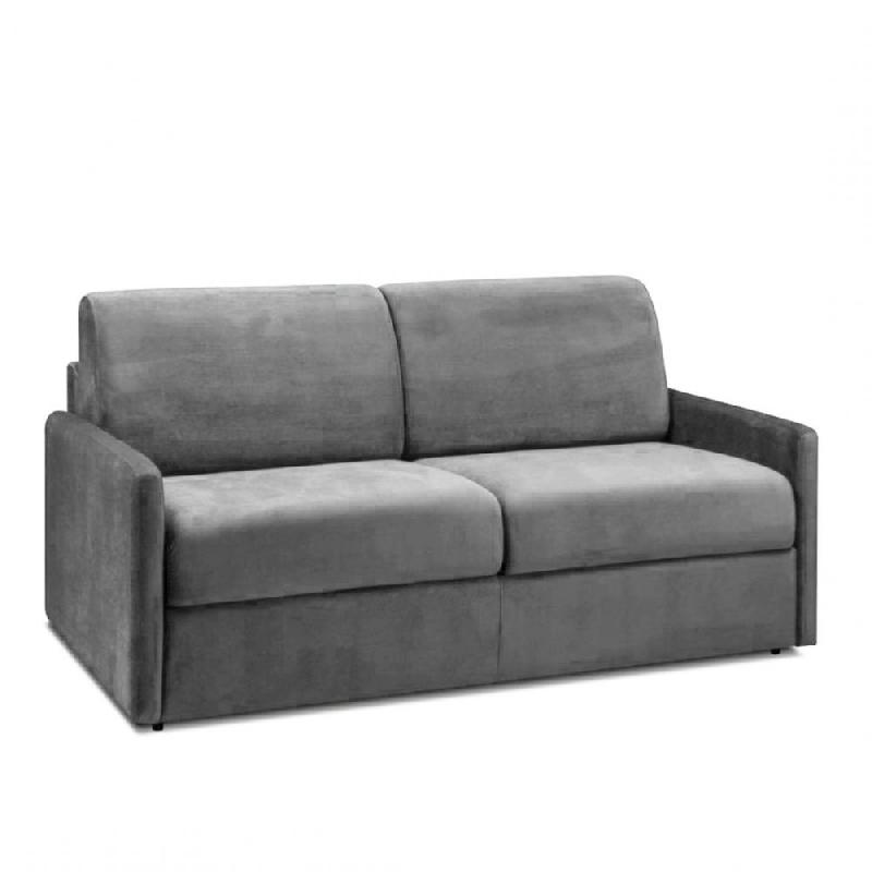 Canapé 3-4 places SUN convertible express - Matelas 16 cm - Tissu gris silver - Couchage 160x197 cm_0
