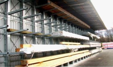 Cantilever avec toiture bardé - auvent grande dimension avec bardage arrière pour isolation contre les intempéries_0