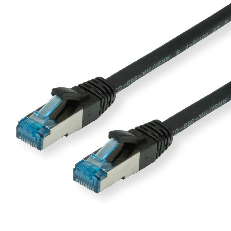 Cordon VALUE Cat.6A (Classe EA) / 10 Gigabit S/FTP, LSOH, noir, 1 m_0