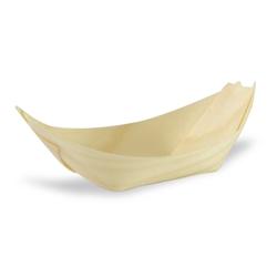FIRSTPACK FHC - 500 pièces - Barquette bateau bois recyclables - 75x50x15mm - marron 210BBOIS71_0