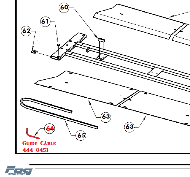 Guide câble acier 444 FOG - 0.9 kg - Compatible pont élévateur 2 colonnes FOG 444_0