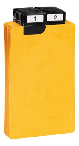 GUIDE DE CLASSEMENT 125 X 75 MM EXACOMPTA JAUNE - JEU DE 25 - EXACOMPTA