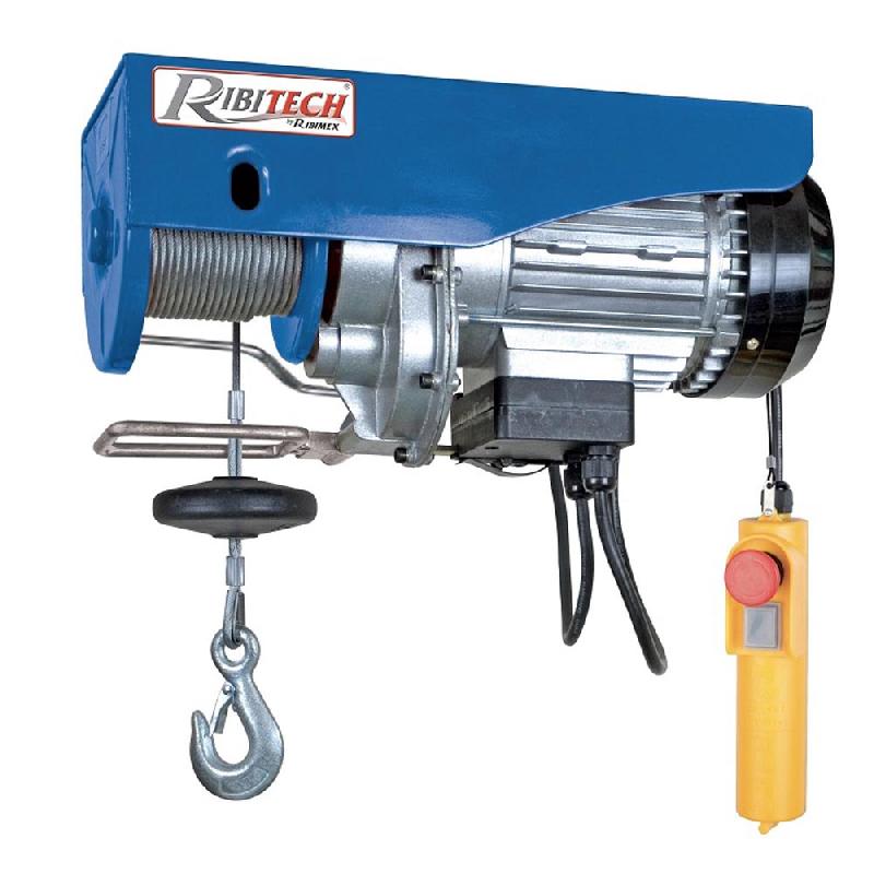 Palan électrique 100/200 kg - 480W - Poulie de mouflage - Câble en acier 12m/6m_0