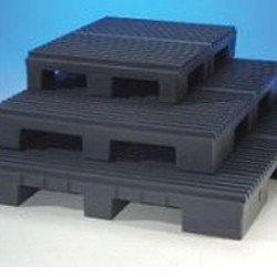 Palette plastique monobloc conçue pour l'industrie de l'impression - Modèles P3B, P6, P7 - Charge admissible 1250 à 2500 kg_0