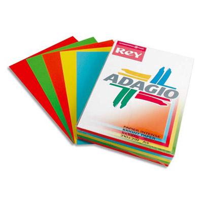 PAPIER COULEUR ADAGIO - COLORIS INTENSES ASSORTIS - A4 - 160 G - RAMETTE DE 250 FEUILLES