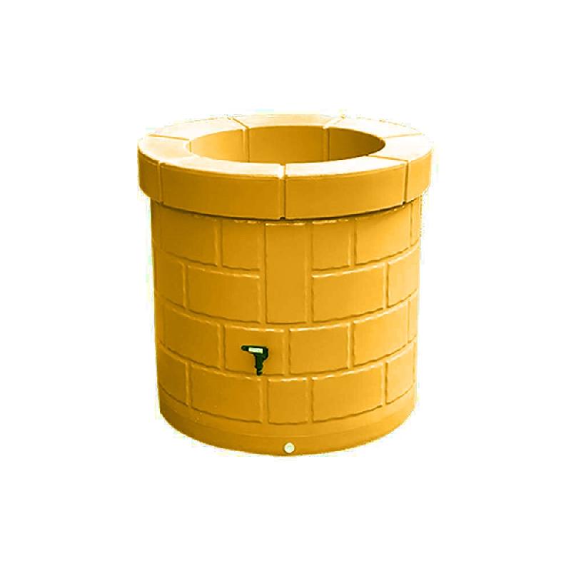 PLAST'UP ROTOMOULAGE Puits récupérateur d'eau de pluie 340l - JAUNEMANGUE - jaune 0750122560103_0