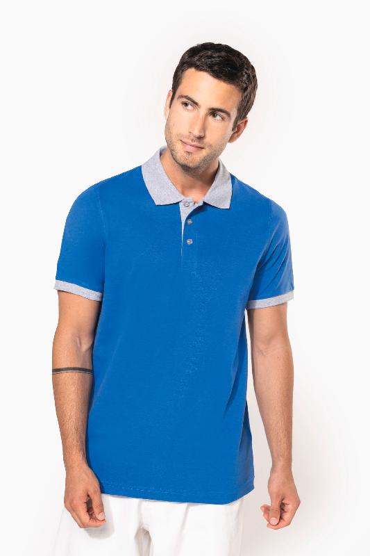 Polo piqué bicolore homme - Kariban - Réf: K258 - 100% coton pré-rétréci - Tailles S à 4XL_0
