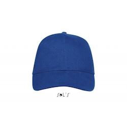 Sol's - Casquette 6 panneaux BUFFALO Bleu Roi - 100% coton brossé épais - Taille unique réglable_0