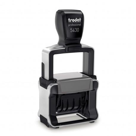 Tampon dateur Trodat Metal Line 5430 - empreinte 1 + 1 lignes 41 x 24 mm offerte - référence 001-trodat-metal-line-5430_0