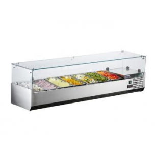 Vitrine réfrigérée VRX 1600 - acier inox AISI 304 - froid statique - contrôle numérique DIXELL_0