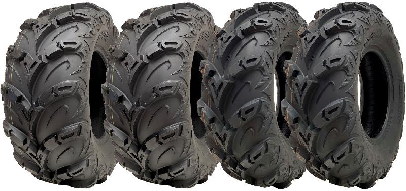 25x10.00-12  25x8.00-12 ATV Quad Tyres OBOR Mudsling Road Legal (Set of 2  2)_0