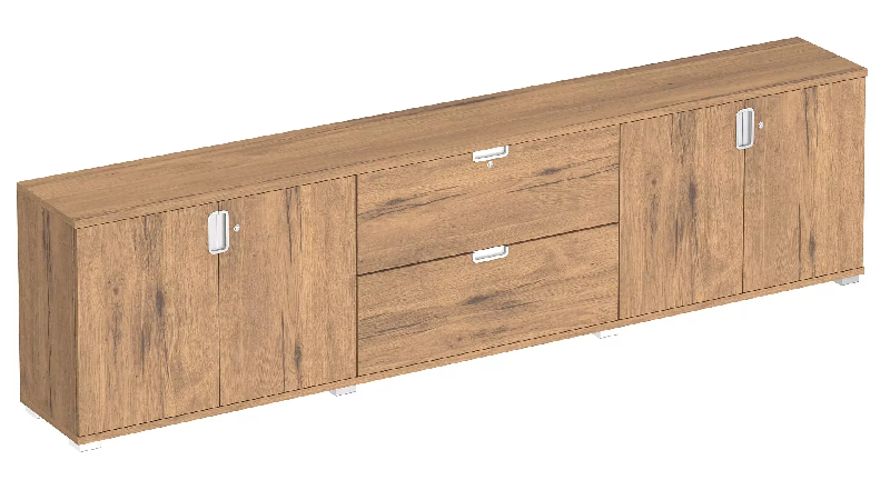 Arm. 4 portes - 2 étag. - 2 tiroirs doss. Sus. (L : 300 cm x P : 42 cm x H : 76,60 cm) So Laroya_0