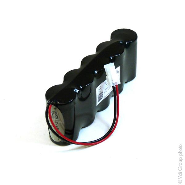 Batterie industrielle NiCd 5x D 5S1P ST1 6V 4.5Ah avec connecteur Molex_0