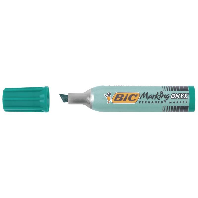 BIC MARQUEUR PERMANENT BIC ONYX MARKER 1481 - POINTE BISEAUTÉE - VERT - PETIT MODÈLE (PRIX UNITAIRE)