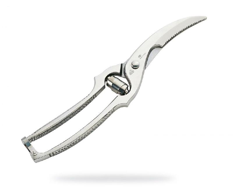 Coupe-volaille ergonomique - Acier inox satiné - Lames crantées - Made in Italy_0