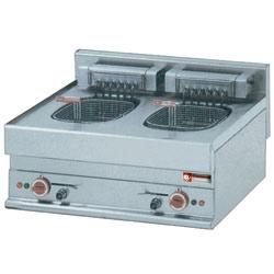 Friteuse électrique 2 cuves 10 litres - Alpha 650 E65/F20-7T 230V/3 - acier inox AISI 304, thermostat 100-180°C_0