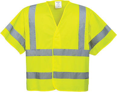 Gilet hivis a  manche courte jaune c471, sm_0