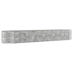 Helloshop26 - Jardinière bac lit surélevé plantes fleurs terrasse jardin de jardin acier enduit de poudre argenté Argent 02_0039719 - 3000218550554_0