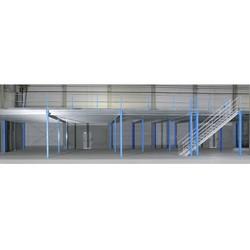 Kit mezzanine industrielle 90m² - structure galvanisée avec plancher bouveté et capacité 350kg/m²_0